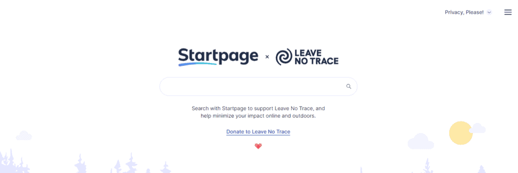 Startpage Interface